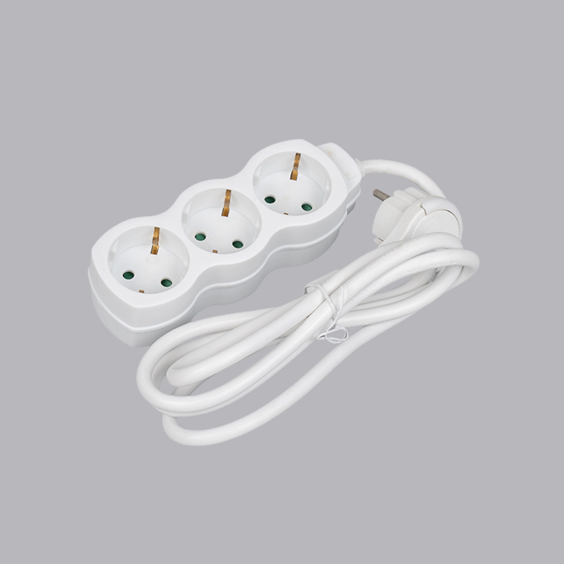 Multiprise 3 voies en forme de gourde de type allemand LOG-03L avec anneau de traction multiprise