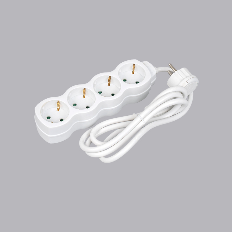 Multiprise 4 voies en forme de gourde de type allemand LOG-04L avec anneau de traction multiprise