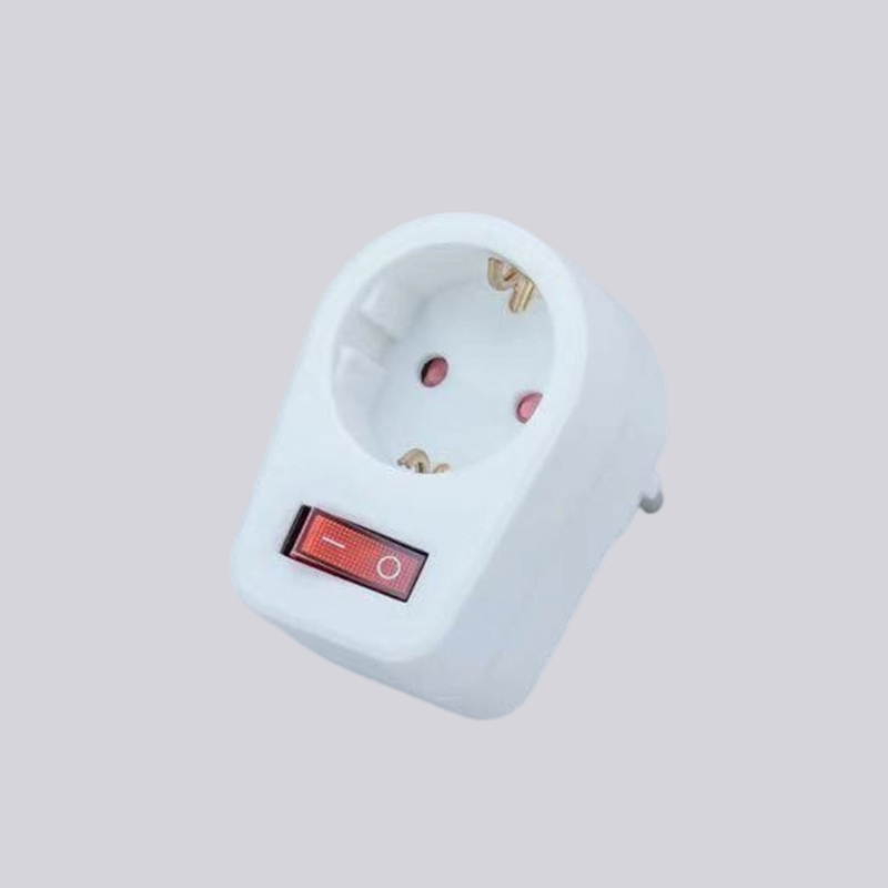 G01-01K prise ronde de type allemand avec adaptateur de commutateur